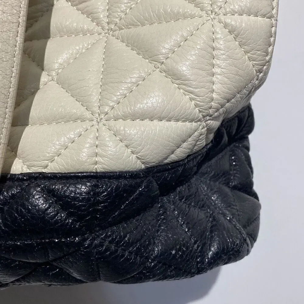 Kate Spade Women's Black White‎ Quilted Leather Chain Strap Shoulder Bag
